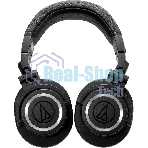 Беспроводные/проводные наушники Audio-Technica ATH-M50xBT2 черный, полноразмерные, Bluetooth + проводной, до 50 ч