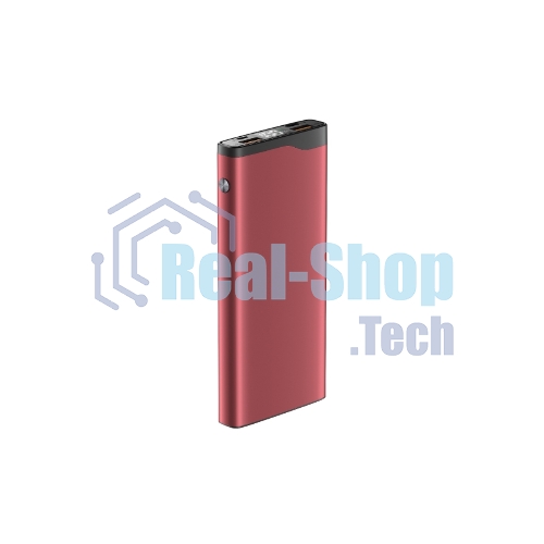 Портативный аккумулятор OLMIO QL-10, 10000mAh, 22.5W, QuickCharge3.0/PowerDelivery, LCD, красный,