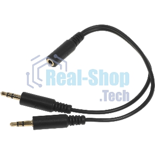 Адаптер аудио A4Tech AD-4P Jack 3.5 (f)/2xJack 3.5 (m) 0.2м. черный