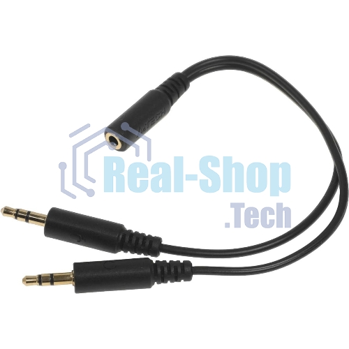 Адаптер аудио A4Tech AD-4P Jack 3.5 (f)/2xJack 3.5 (m) 0.2м. черный