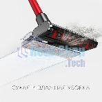 Пылесос вертикальный BQ VCA1000W серый/красный, питание от аккумулятора, 160 Вт, уборка сухая/влажная, пылесборник 0.5 л, работа от АКБ max 50 мин