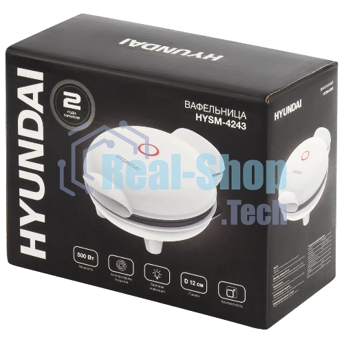 Вафельница Hyundai HYSM-4243 500Вт белый