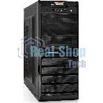 Компьютерный корпус Miditower ExeGate XP-329S-UNS450 (ATX, БП UNS450 с вент. 12см, 2*USB, аудио, черный)