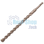 Бур по бетону Denzel двойная спираль, Cobalt W-tip, 18x310 мм, SDS PLUS