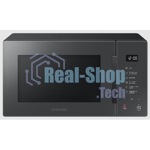 Микроволновая печь Samsung MS23T5018AC/BW антрацит, 23 л, 800 Вт, переключатели - сенсор