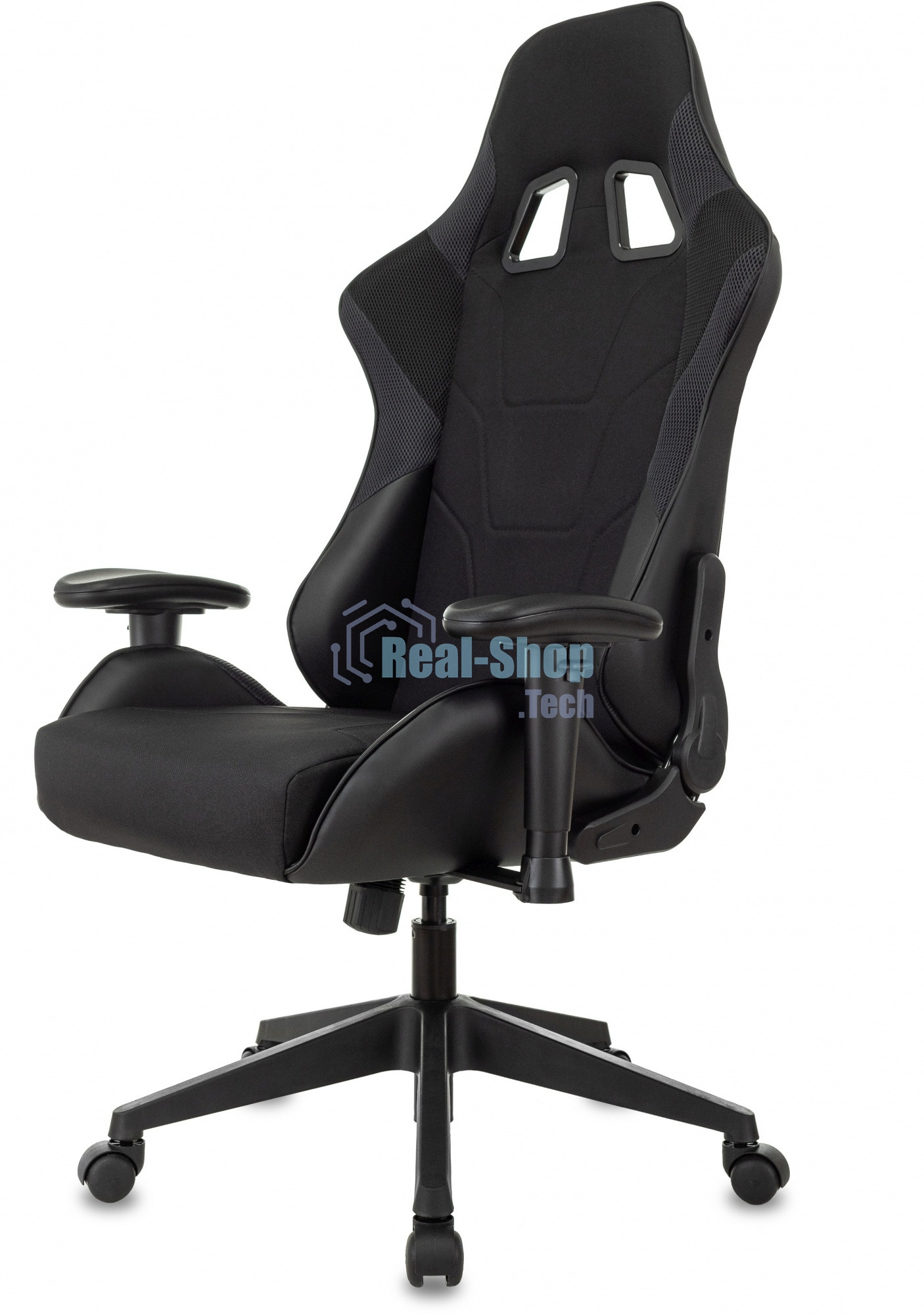 Кресло Бюрократ VIKING 4 AERO BLACK EDITION черный, экокожа, 120 кг, механизм качания