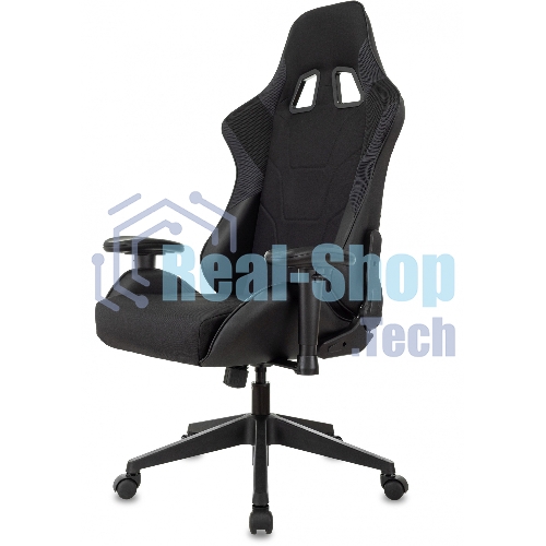 Кресло Бюрократ VIKING 4 AERO BLACK EDITION черный, экокожа, 120 кг, механизм качания