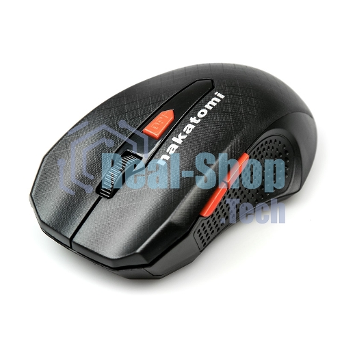Мышь беспроводная Nakatomi MRON-07U черный, 1600 dpi, радиоканал, USB, кнопки - 5