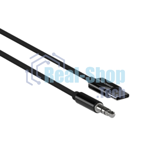 Кабель аудио MORE CHOICE (4610196409844) UK28a AUX 3.5мм Type-C 1м, черный