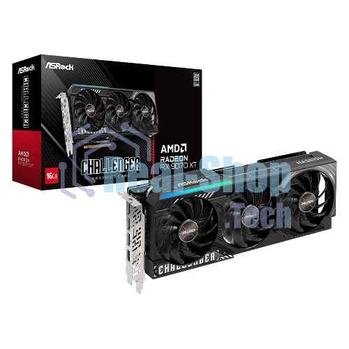 Видеокарта ASRock Radeon RX 9070 XT Challenger 16GB RX 9070XT, HDMI, DP*3, 16G, D6