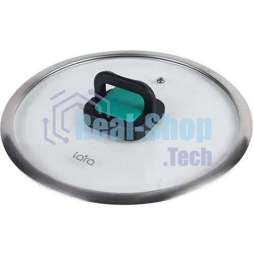Кастрюля LARA LR02-245 Изумруд 6,4 л, нержавеющая сталь, с крышкой