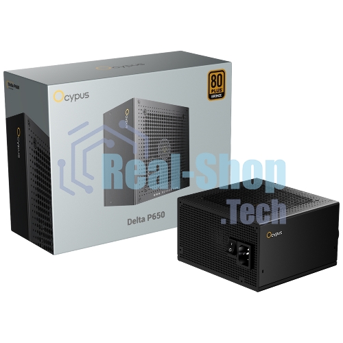 Блок питания 750W Ocypus Delta P750 (ATX, 80 PLUS Bronze, APFC, 20+4 pin, 120мм fan, PCI-E 6+2Px3, 8xSATA) (Delta-P750-B1FDBK024X-EU)