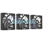 Вентилятор Thermaltake Toughfan EX14 Pro реверсивный 140x140x25mm черный 4-pin 31.6-34.1dB Ret (CL-F172-PL14BL-A)