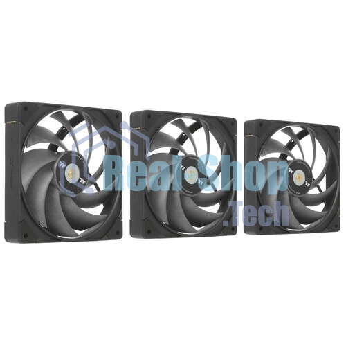 Вентилятор Thermaltake Toughfan EX14 Pro реверсивный 140x140x25mm черный 4-pin 31.6-34.1dB Ret (CL-F172-PL14BL-A)
