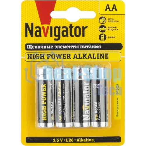 Элемент питания Navigator NBT-NE-LR6-BP4, 1.5 В