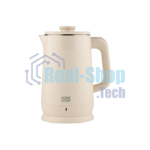 Чайник электрический Homestar HS-1006 1.8л бежевый, двойной корпус