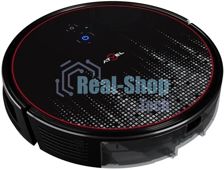 Робот-пылесос Atvel R80 Base черный, 2600 мА*ч Li-Ion, уборка влажная/сухая, пылесборник контейнер 0.34 л