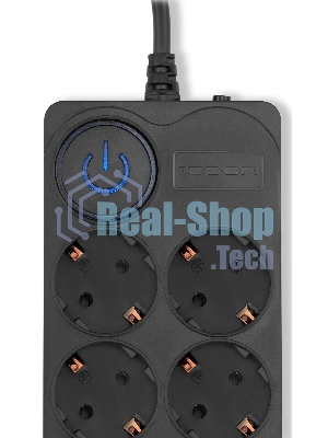 Сетевой фильтр Ippon BK-8-EU-3-16-B 3 м, 8 розеток, черный, коробка