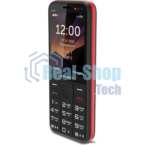Мобильный телефон TeXet TM-315 черный-красный