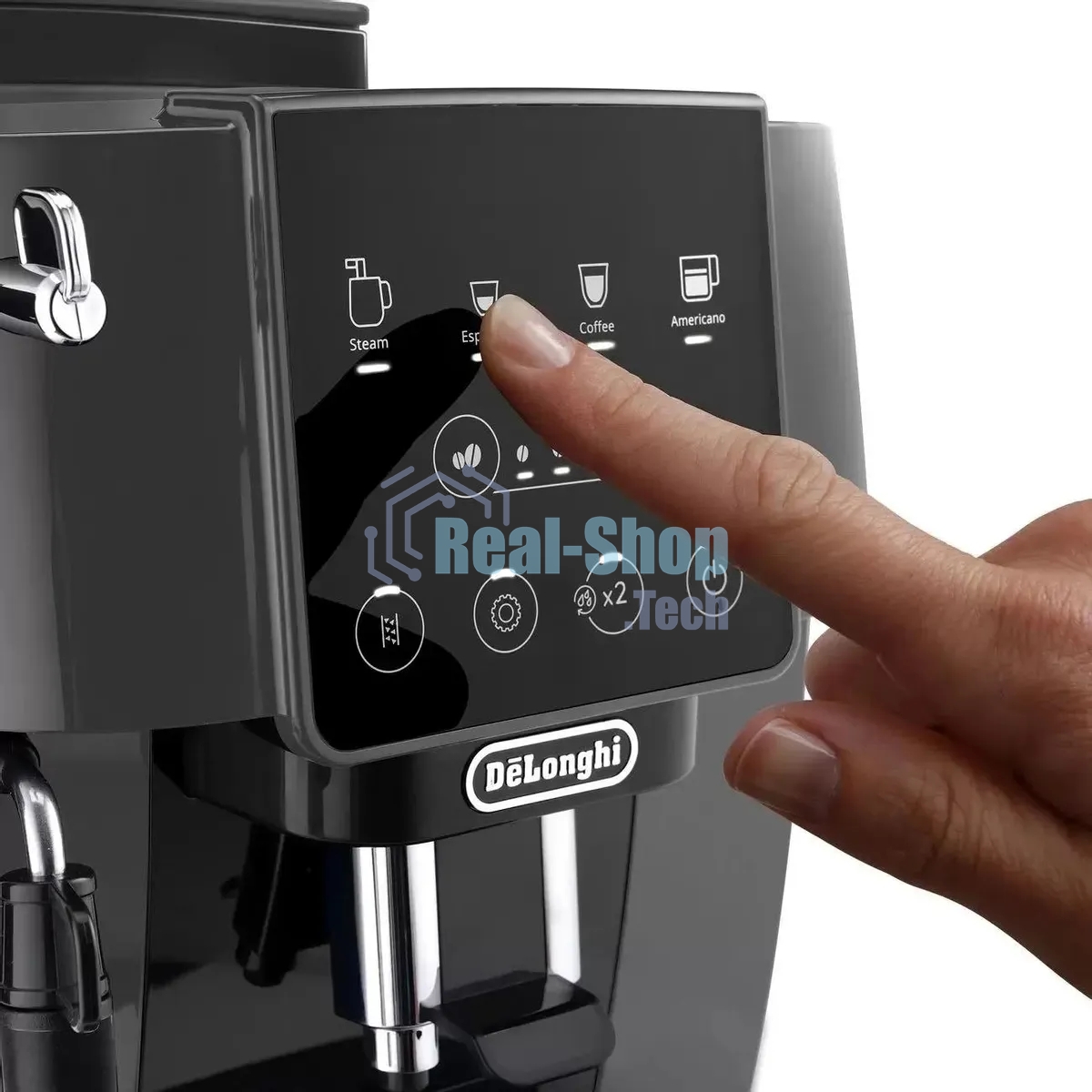 Кофемашина автоматическая DeLonghi ECAM220.22.Gb черный, исп. кофе - зерновой/молотый, 1.8 л, 1450 Вт, 15 Бар.