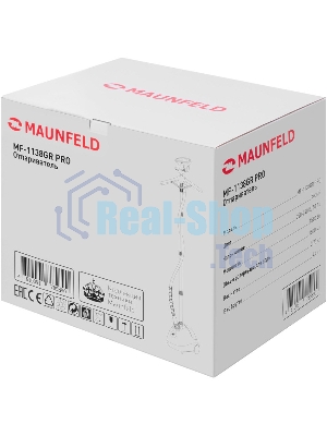 Отпариватель Maunfeld MF-1138GR PRO серый, 1580 Вт, 38 г/мин, 1500 мл