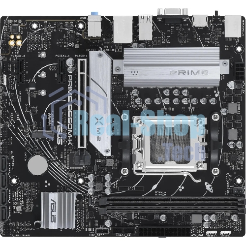 Материнская плата ASUS PRIME B650M-K, Socket AM5, AMD B650, 2xDDR5, 4xSATA, 2xM.2, 1xPCIe 4.0 x16, 2xPCIe 4.0 x1, 1xHDMI, 1xVGA, 1x 2.5Gb LAN, 4xUSB-A 2.0, 2xUSB-A 3.2 Gen 1, 2xUSB-A 3.2 Gen 2, 3x3.5 мм, 7.1, mATX