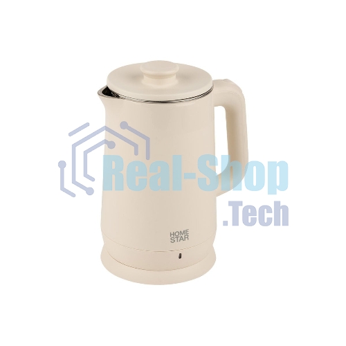 Чайник электрический Homestar HS-1006 1.8л бежевый, двойной корпус