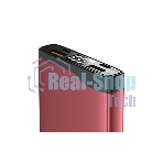 Портативный аккумулятор OLMIO QL-10, 10000mAh, 22.5W, QuickCharge3.0/PowerDelivery, LCD, красный,