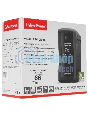 Источник бесперебойного питания CyberPower VP700EILCD/700 ВА/390 Вт/USB/RS-232/RJ-11/RJ-45/6 x IEC 320 C13 (компьютерная)