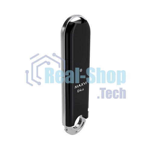 Флешка USB Maxvi P2 black (FD64GbUSB20C10P2), 64Gb, USB 2.0, R/W 30/10, черный