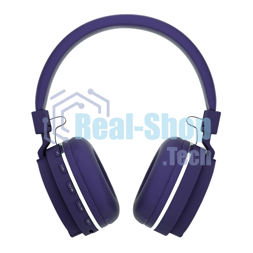 Беспроводные наушники MORE CHOICE HW15 фиолетовый, накладные, Bluetooth, до 6 ч