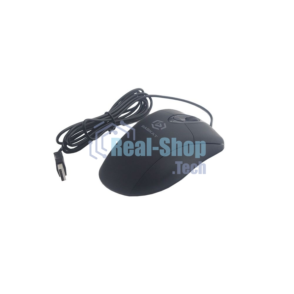 Мышь проводная Raskat M018 черный, 3200 dpi, USB, кнопки - 6