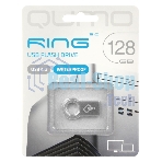 Флешка USB QUMO 128Gb Ring USB 3.0 цвет корпуса металлик(QM128GUD3-Ring)
