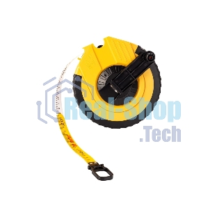 Мерная лента Deli DL9830ZY 30м x 14.5мм Ударопрочный корпус. Основной класс точности. Метрическое полотно из стекловолокна и ПВХ.