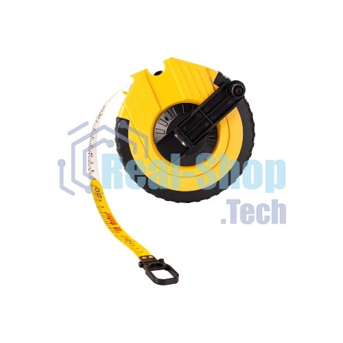Мерная лента Deli DL9830ZY 30м x 14.5мм Ударопрочный корпус. Основной класс точности. Метрическое полотно из стекловолокна и ПВХ.
