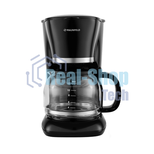 Кофеварка капельная Maunfeld MF-732BK черный, исп. кофе - молотый, 1,5 л, 1000 Вт
