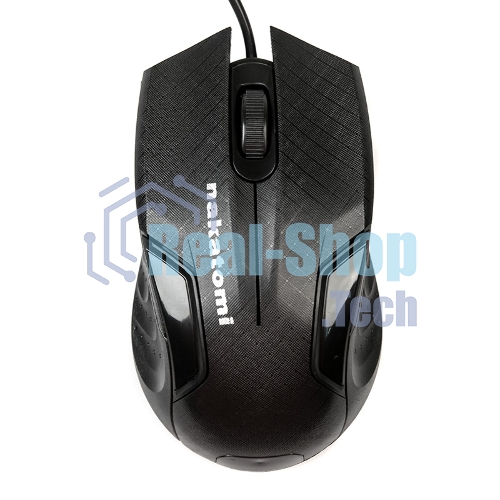 Мышь проводная Nakatomi MON-06U черный, 800 dpi, USB, кнопки - 3