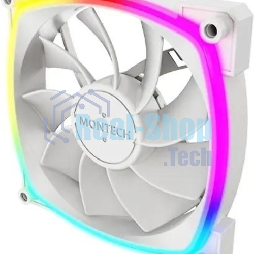 Вентилятор для корпуса MONTECH RX120 PWM белый, 120 мм, 1600 об/мин, 27 дБ, 4 pin