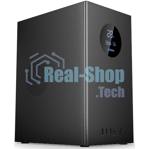 Компьютерный корпус CBR mATX Minitower V865, без БП, 1хUSB 3.0, 2хUSB 2.0, HD Audio+Mic, Digital Screen, черный