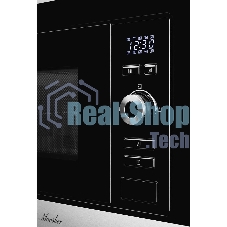 Встраиваемая микроволновая печь Monsher MMH 201 BX 60 см, 20 л, 8 автоматических кулинарных программ, 5 режимов мощности, функция размораживания по весу полуфабрикатов или по времени, черный и нерж.