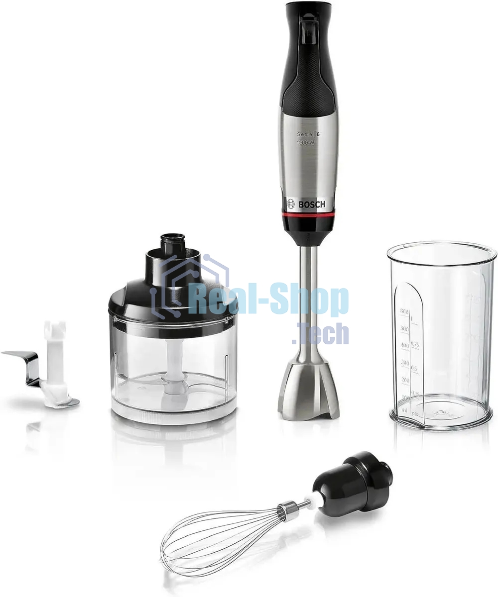 Блендер погружной Bosch MSM6M622 черный, 1000 Вт, плавная регулировка, турбо