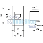 Розетка телефонная DKC Viva 45018 1-м 1 мод, RJ12, 6P6C, белый