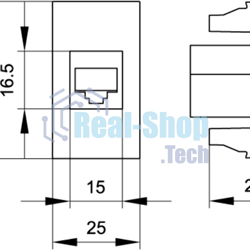 Розетка телефонная DKC Viva 45018 1-м 1 мод, RJ12, 6P6C, белый