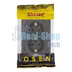 Розетка 2-м LEZARD СП OSEN с заземл. ПБТ, механизм, черный бархат 743-4200-127B