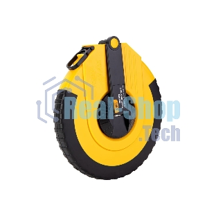 Мерная лента Deli DL9850ZY 50м x 14.5мм Ударопрочный корпус. Основной класс точности. Метрическое полотно из стекловолокна и ПВХ.