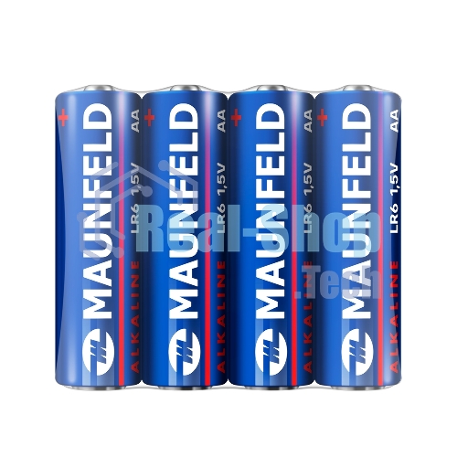 Батарейки Maunfeld Alkaline AA (LR6) MBLR6-SR40, спайка 4 шт, 1.5 В