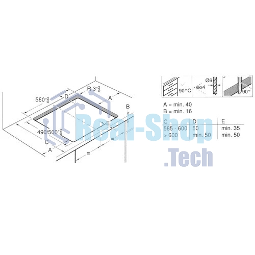Индукционная варочная поверхность Bosch PUG61KAA5E, 4 конфорки, стеклокерамика, 4600 Вт