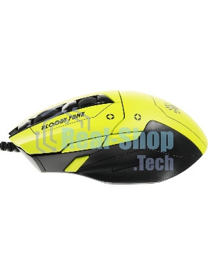 Мышь проводная A4Tech Bloody W70 Max желтый/черный, 10000 dpi, USB, кнопки - 9