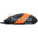 Мышь проводная A4Tech Fstyler FM10S черный/оранжевый, 1600 dpi, USB, кнопки - 4