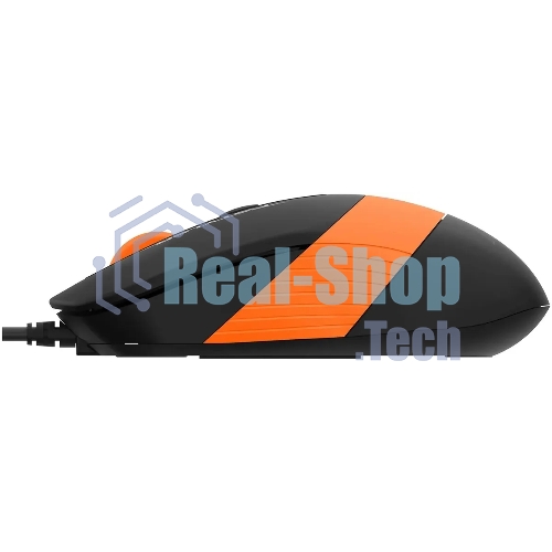 Мышь проводная A4Tech Fstyler FM10S черный/оранжевый, 1600 dpi, USB, кнопки - 4